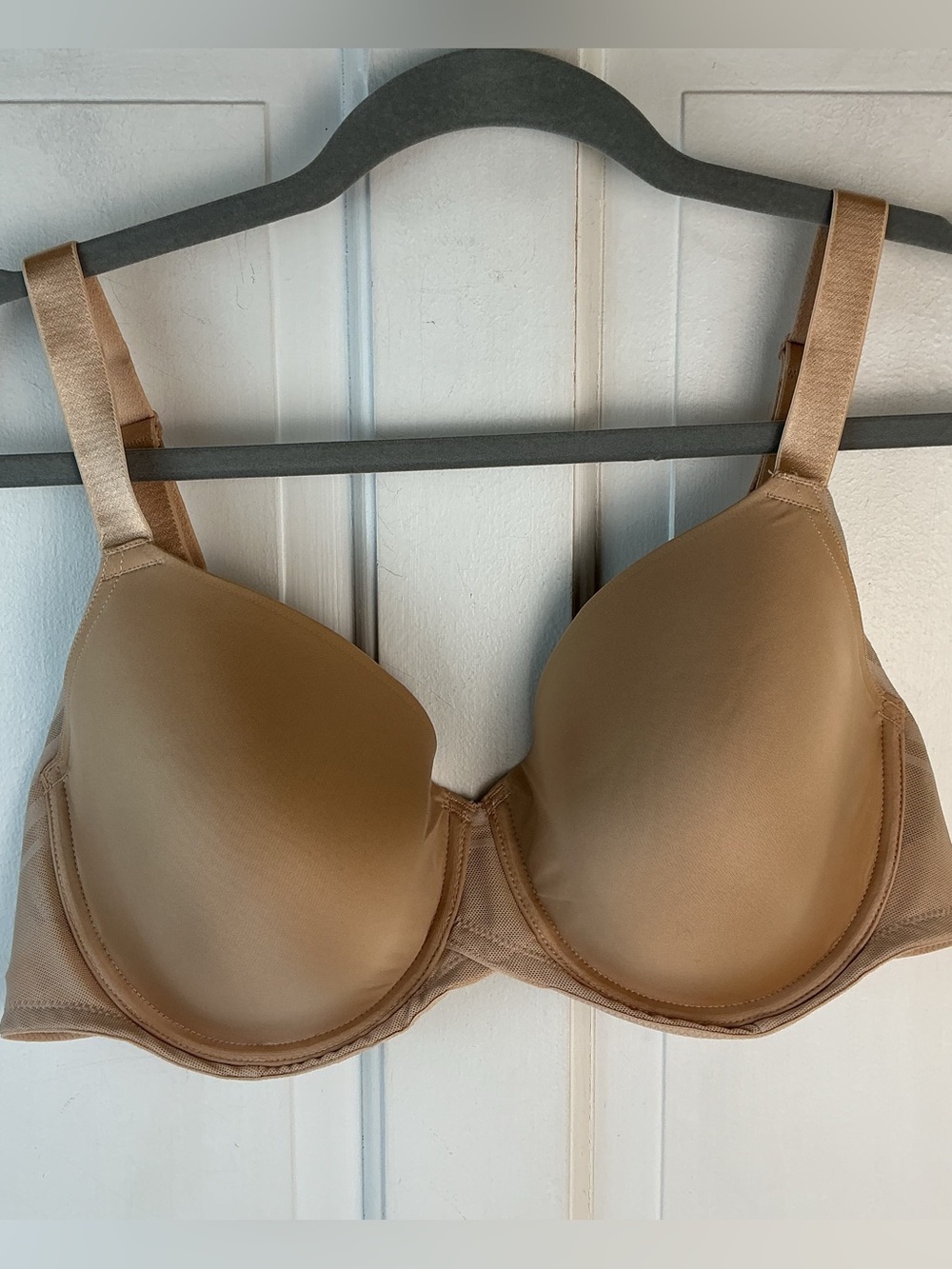 Paramour Bra 38D Beige Tan Padded Underwire 245033